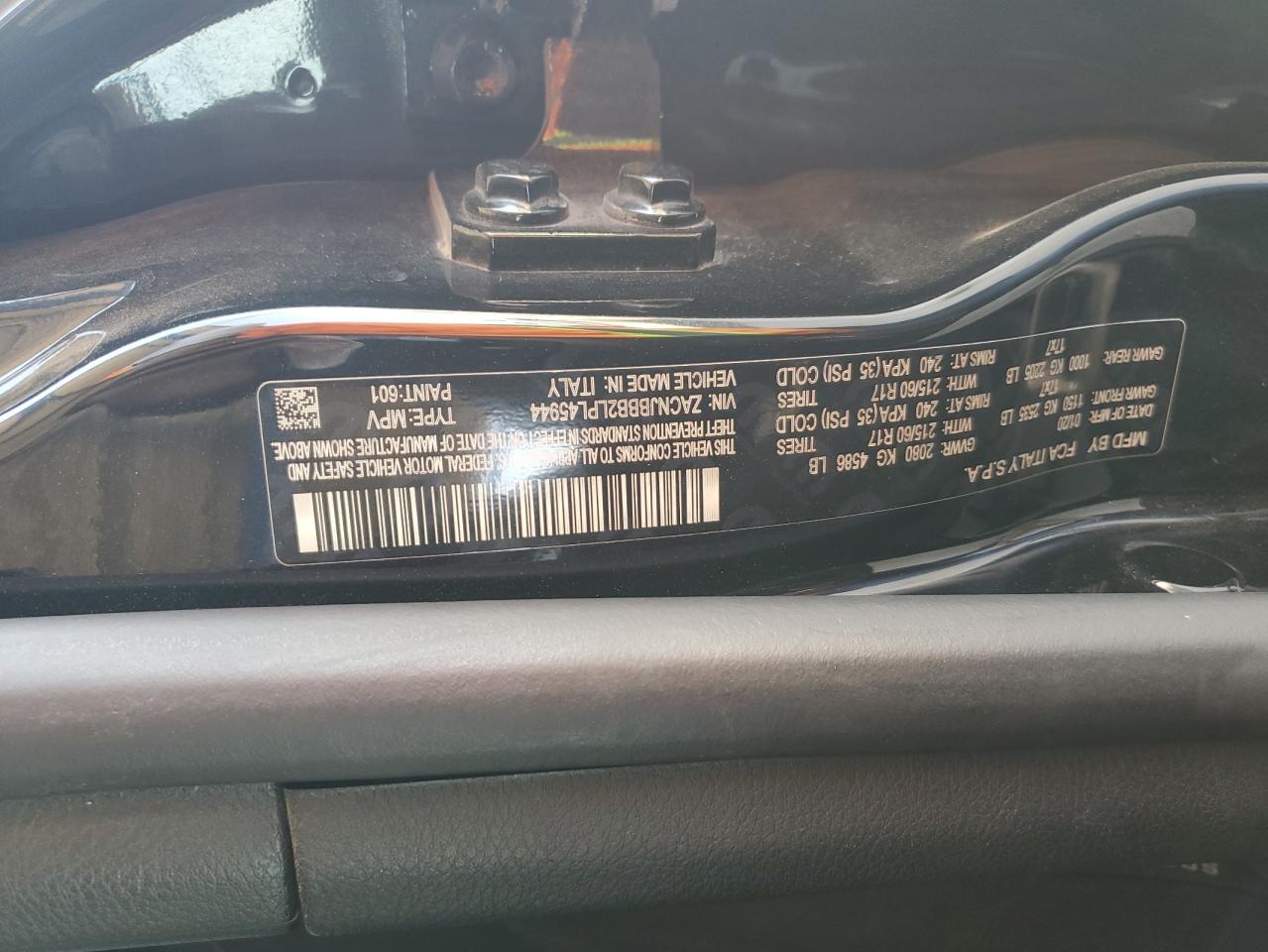 2020 Jeep Renegade Latitude VIN: ZACNJBBB2LPL45944 Lot: 63150405