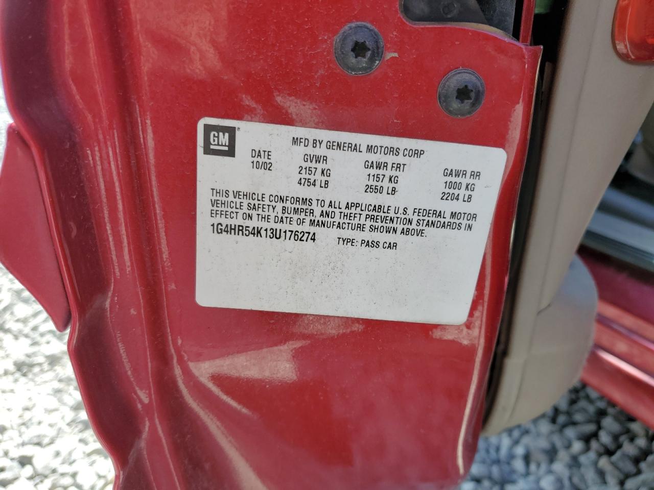 2003 Buick Lesabre Limited VIN: 1G4HR54K13U176274 Lot: 64144265