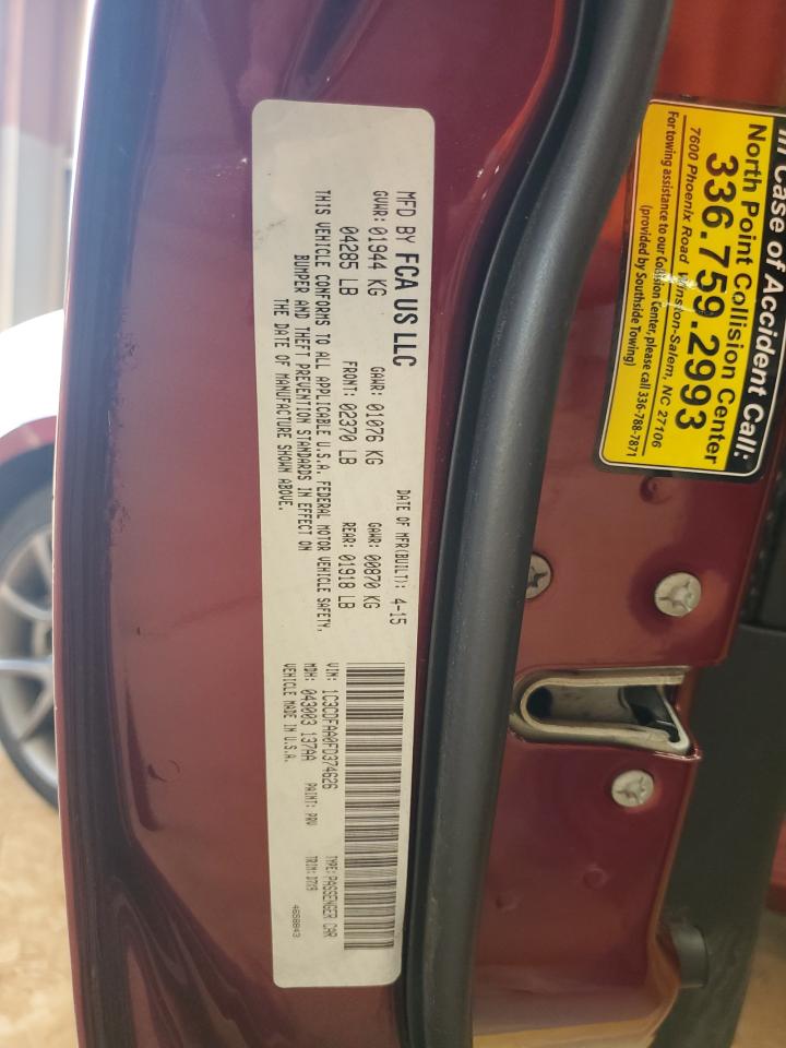2015 Dodge Dart Se VIN: 1C3CDFAA0FD374626 Lot: 63559225