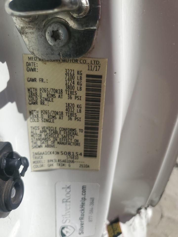 2018 Nissan Titan S VIN: 1N6AA1CK4JN508154 Lot: 66076695