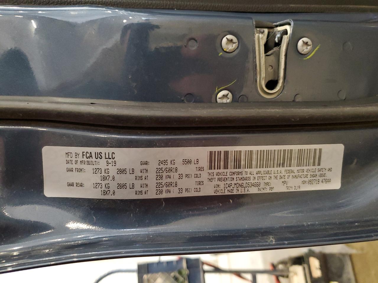 2020 Jeep Cherokee Limited VIN: 1C4PJMDN6LD534660 Lot: 66847745