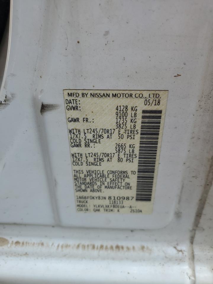 1n6bf0ky8jn810987 1N6BF0KY8JN810987 2018 Nissan Nv 1500 S
