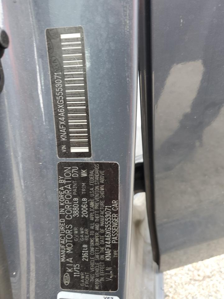2016 Kia Forte Lx VIN: KNAFX4A6XG5553071 Lot: 63730825
