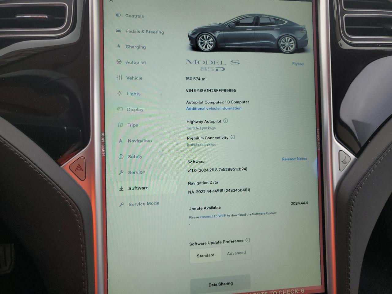2015 Tesla Model S 85D VIN: 5YJSA1H28FFP69695 Lot: 63092425
