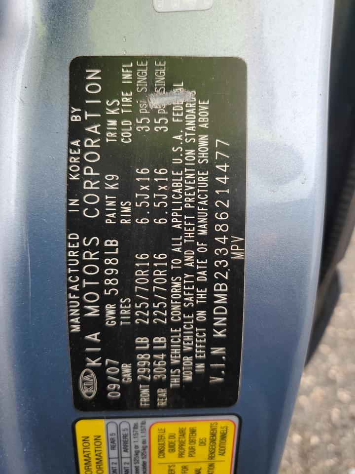 2008 Kia Sedona Ex VIN: KNDMB233486214477 Lot: 63501925