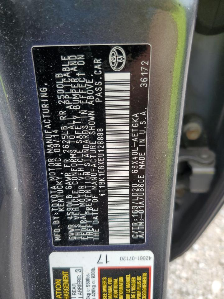 2014 Toyota Avalon Base VIN: 4T1BK1EBXEU128888 Lot: 65247675