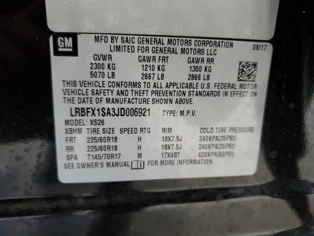 2018 Buick Envision Essence VIN: LRBFX1SA3JD006921 Lot: 65404085