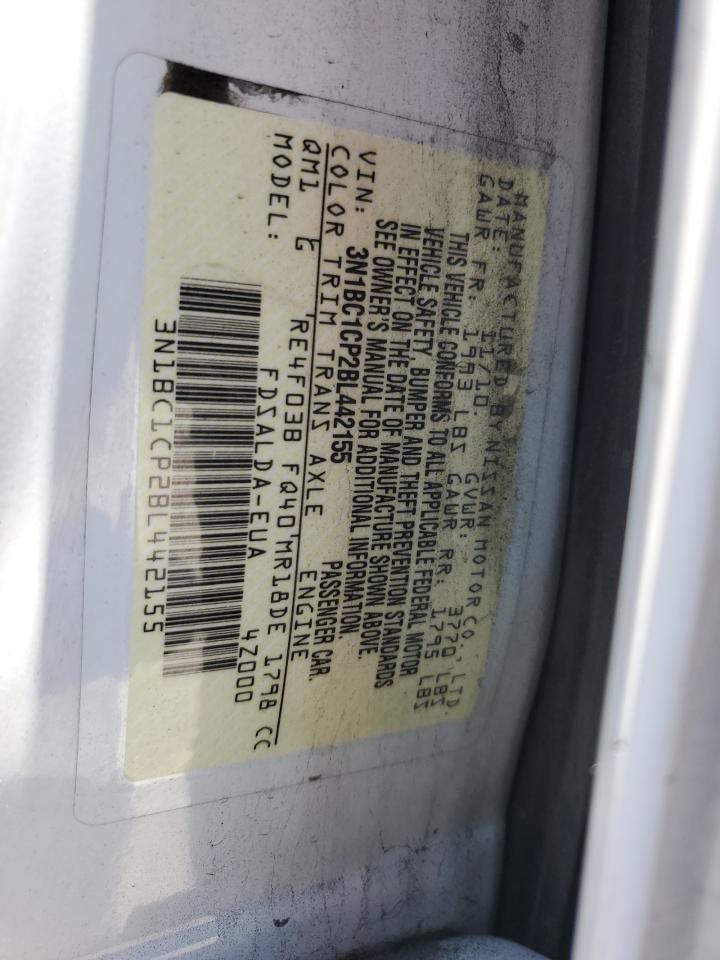 2011 Nissan Versa S VIN: 3N1BC1CP2BL442155 Lot: 64235305