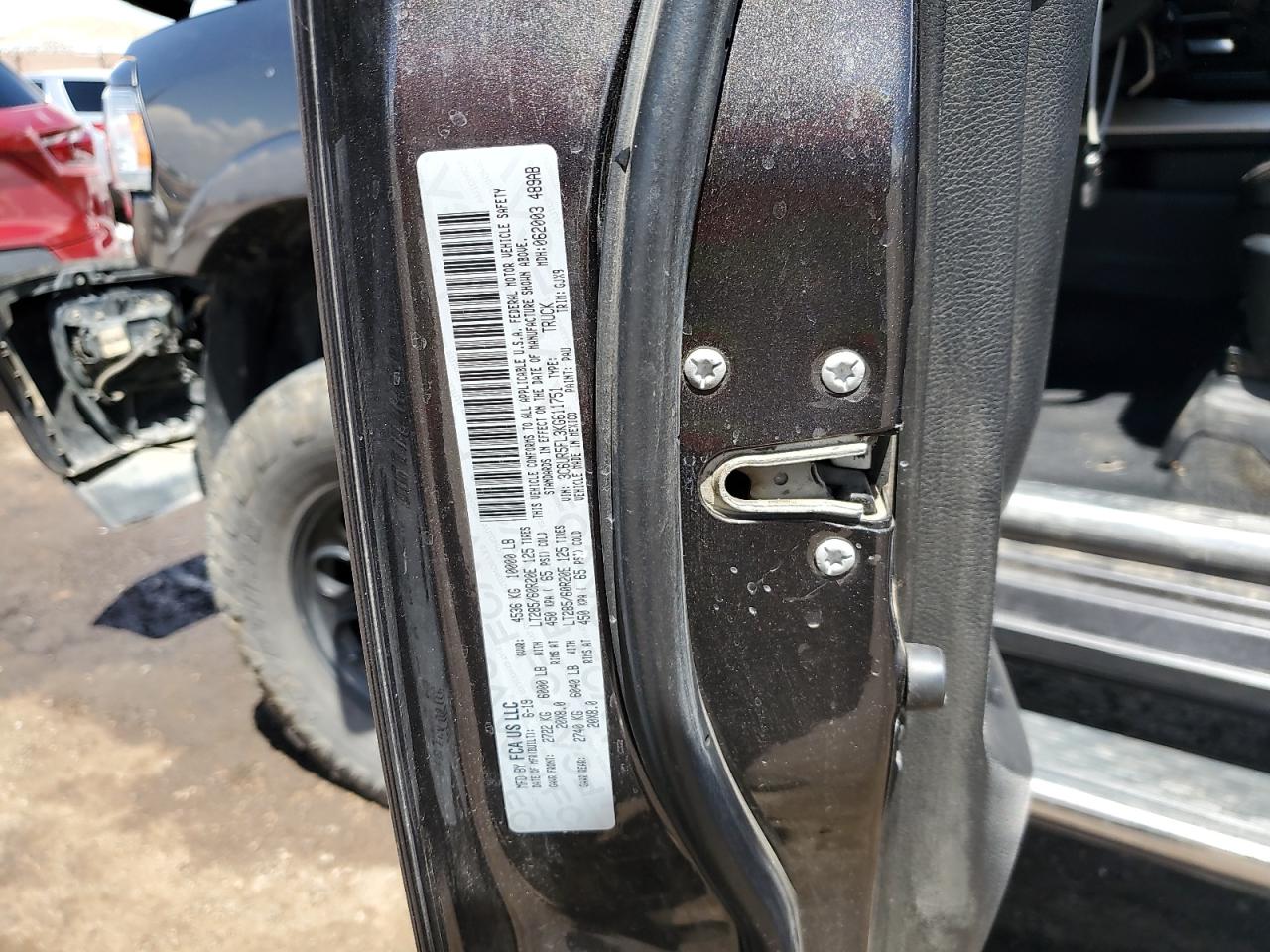 2019 Ram 2500 Laramie VIN: 3C6UR5FL3KG611751 Lot: 65063905