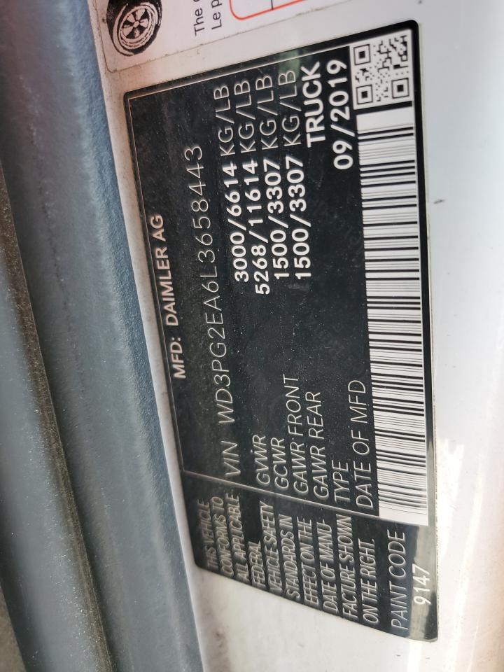 2020 Mercedes-Benz Metris VIN: WD3PG2EA6L3658443 Lot: 63070625