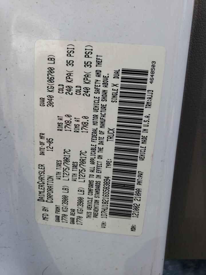 2006 Dodge Ram 1500 St VIN: 1D7HU18216S583894 Lot: 62955765