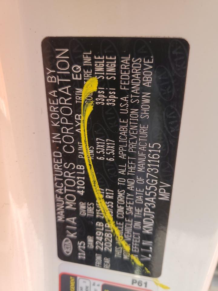 2016 Kia Soul + VIN: KNDJP3A55G7311615 Lot: 64992555