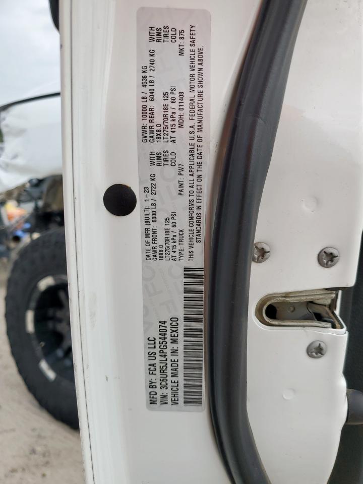 2023 Ram 2500 Big Horn VIN: 3C6UR5JL4PG544074 Lot: 64457905