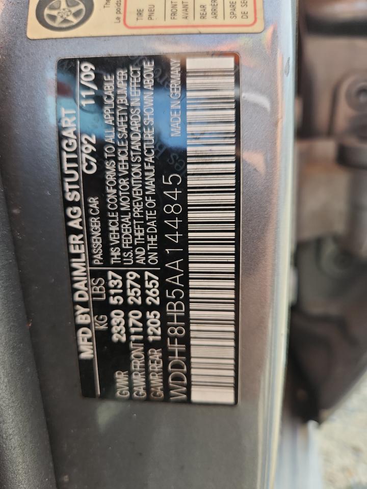 2010 Mercedes-Benz E 350 4Matic VIN: WDDHF8HB5AA144845 Lot: 64785025