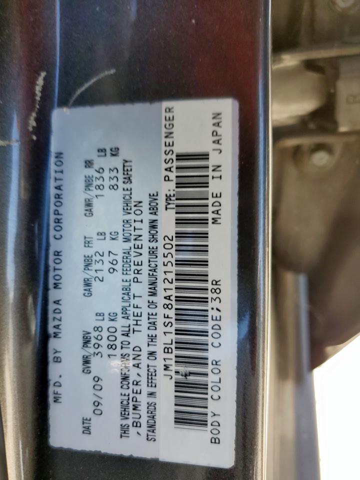 2010 Mazda 3 I VIN: JM1BL1SF8A1215502 Lot: 66777795