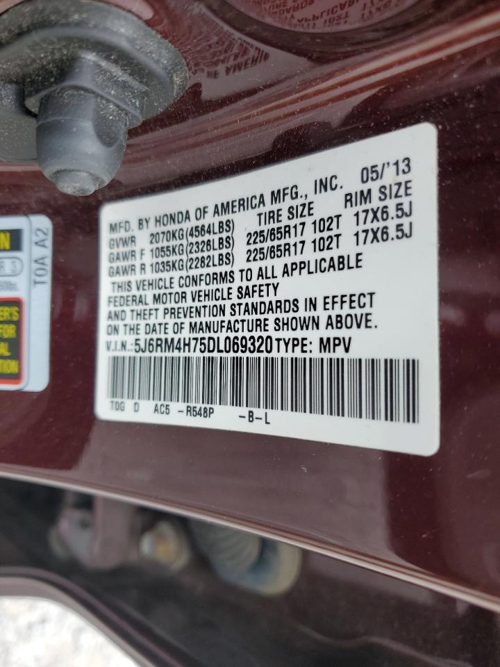 5J6RM4H75DL069320 2013 Honda Cr-V Exl