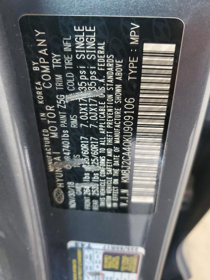 KM8J2CA40KU909106 2019 Hyundai Tucson Se