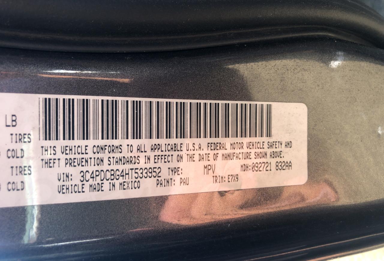 2017 Dodge Journey Sxt VIN: 3C4PDCBG4HT533952 Lot: 66576105