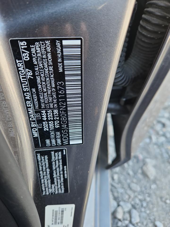 2015 Mercedes-Benz Cla 250 4Matic VIN: WDDSJ4GB0FN211673 Lot: 63080665