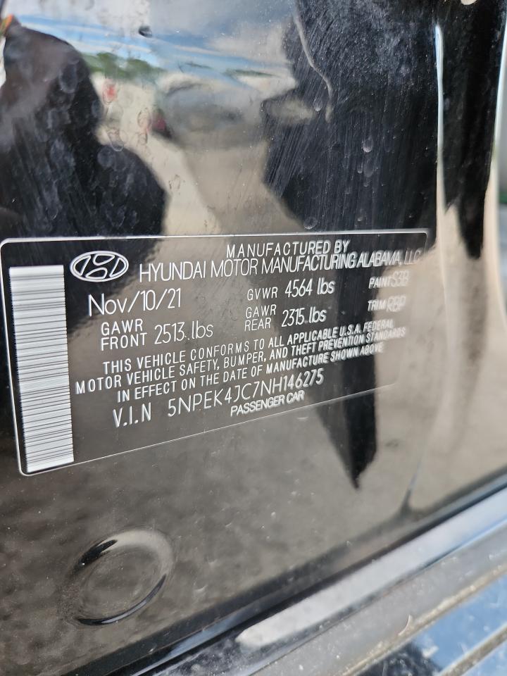 2022 Hyundai Sonata N Line VIN: 5NPEK4JC7NH146275 Lot: 62581075