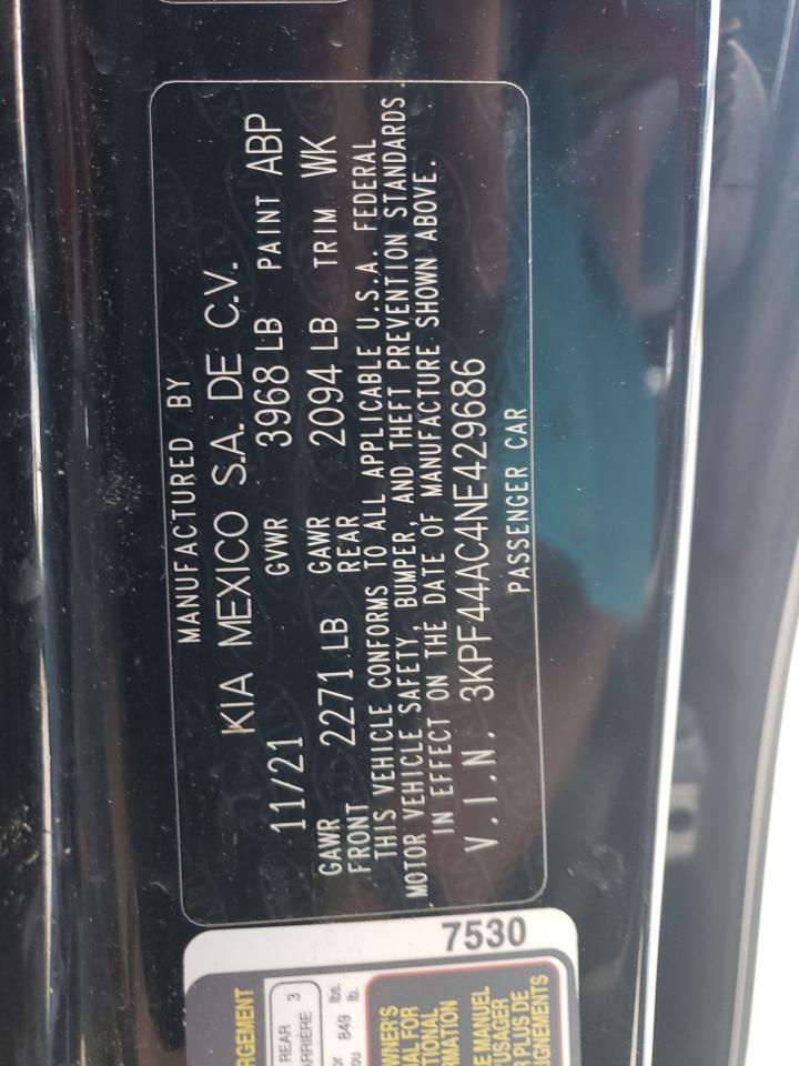 2022 Kia Forte Gt VIN: 3KPF44AC4NE429686 Lot: 65953225