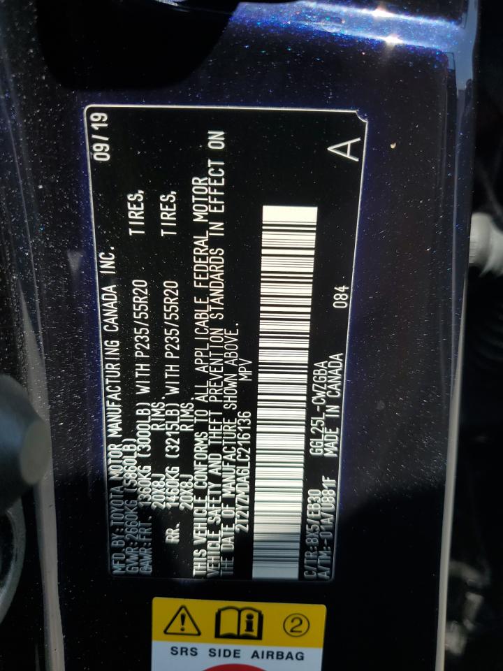 2020 Lexus Rx 350 F Sport VIN: 2T2YZMDA6LC216136 Lot: 63399595