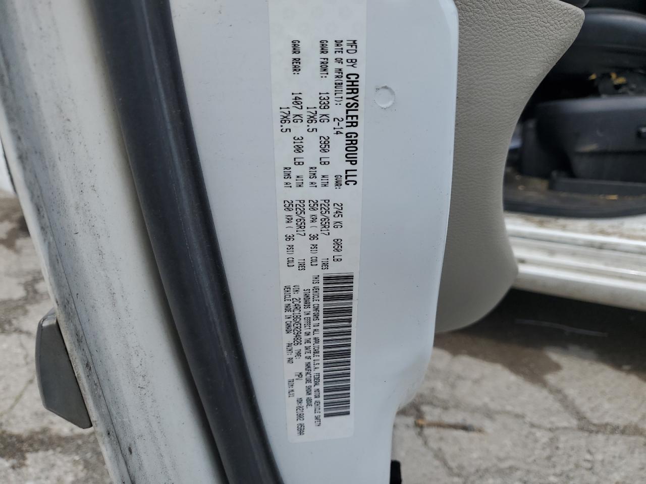 2014 Chrysler Town & Country Touring VIN: 2C4RC1BGXER294826 Lot: 64919715