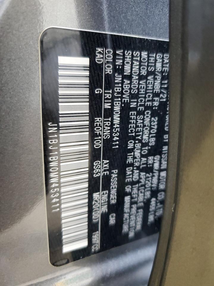 2021 Nissan Rogue Sport Sv VIN: JN1BJ1BW0MW453411 Lot: 64941605