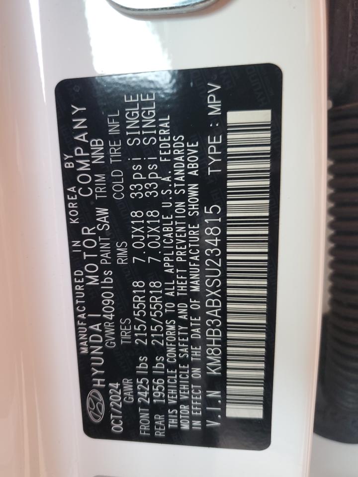 2025 Hyundai Kona Sel VIN: KM8HB3ABXSU234815 Lot: 64553935