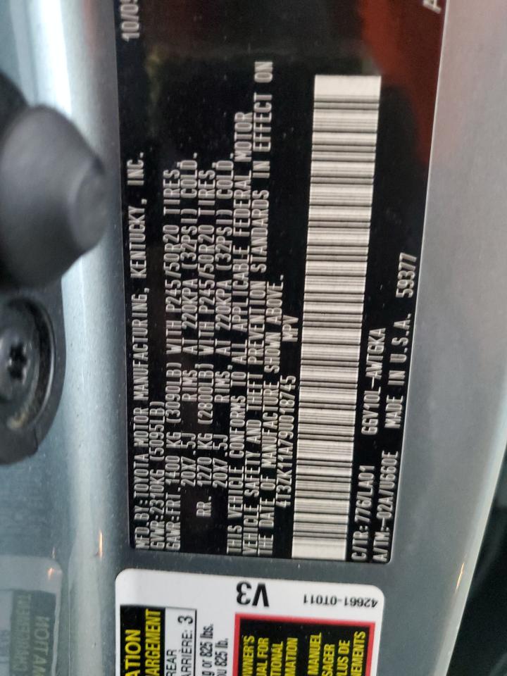 2009 Toyota Venza VIN: 4T3ZK11A79U018745 Lot: 64757105