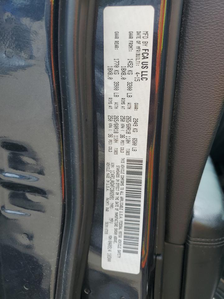 2015 Dodge Durango Sxt VIN: 1C4RDJAGXFC802091 Lot: 64465655