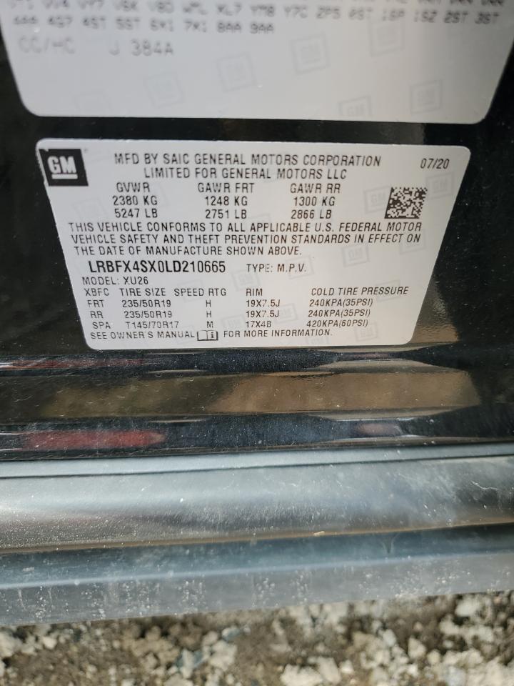 2020 Buick Envision Premium Ii VIN: LRBFX4SX0LD210665 Lot: 66819495