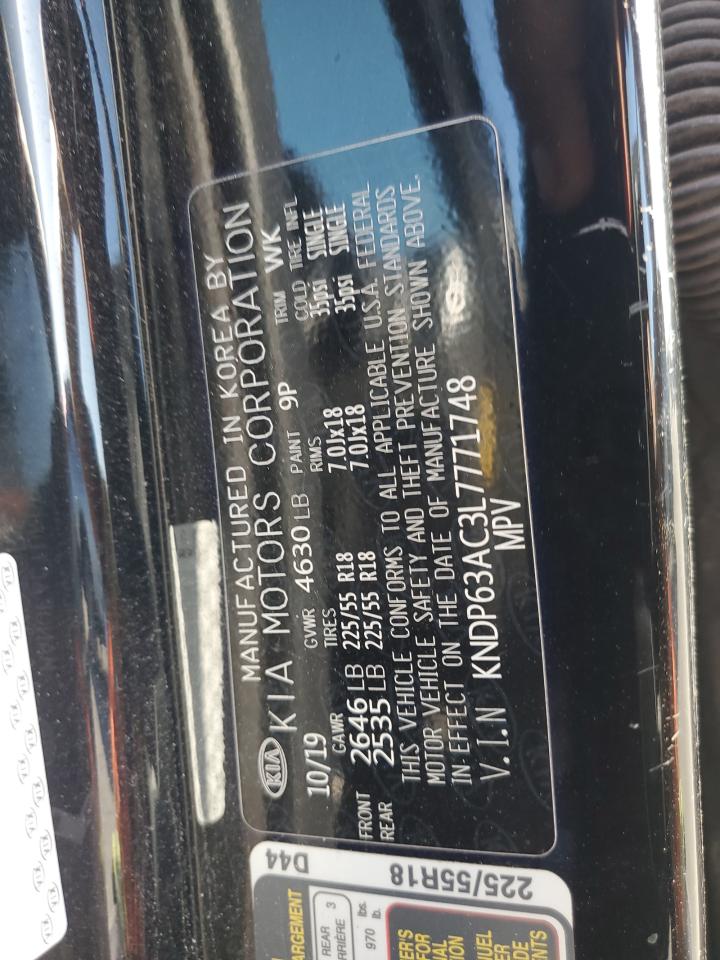 2020 Kia Sportage S VIN: KNDP63AC3L7771748 Lot: 65230275
