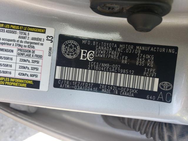 2010 TOYOTA COROLLA BASE  