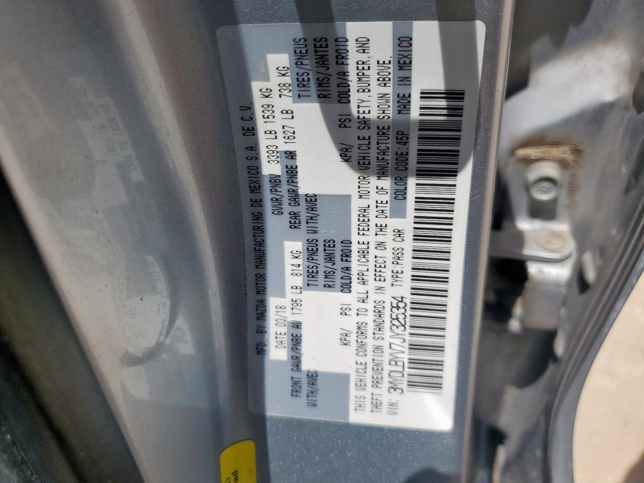2018 Toyota Yaris Ia VIN: 3MYDLBYV7JY325354 Lot: 63938465