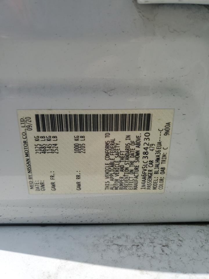 2020 Nissan Maxima Platinum VIN: 1N4AA6FV5LC384230 Lot: 66172885