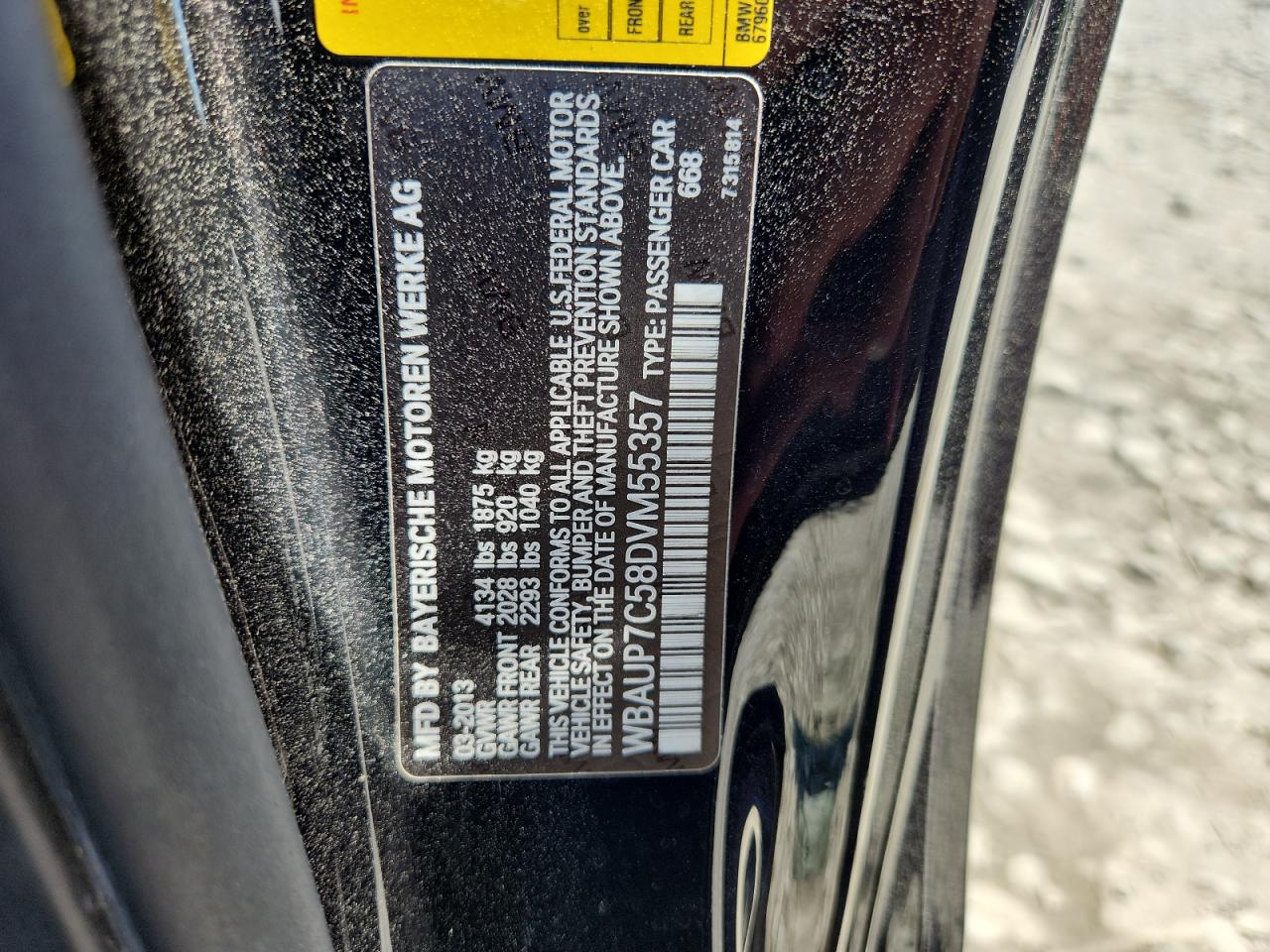 Фото: WBAUP7C58DVM55357