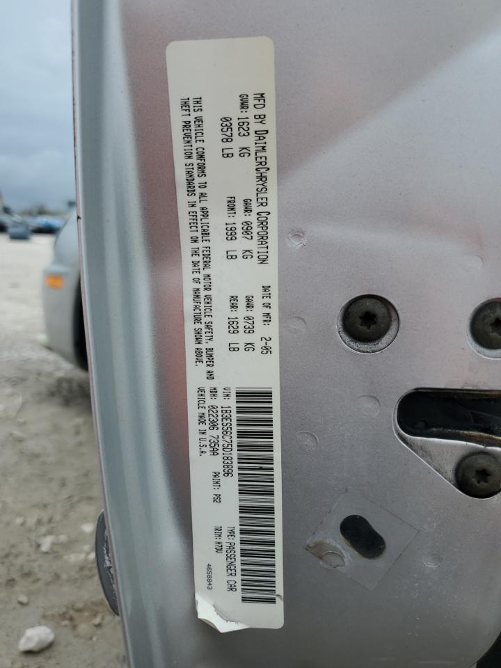 2005 Dodge Neon Sxt VIN: 1B3ES56C75D183896 Lot: 64396065