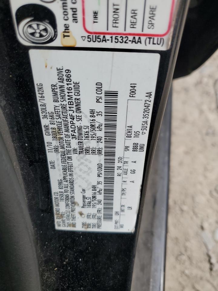 2011 Ford Fiesta Ses VIN: 3FADP4FJ1BM161869 Lot: 63496575