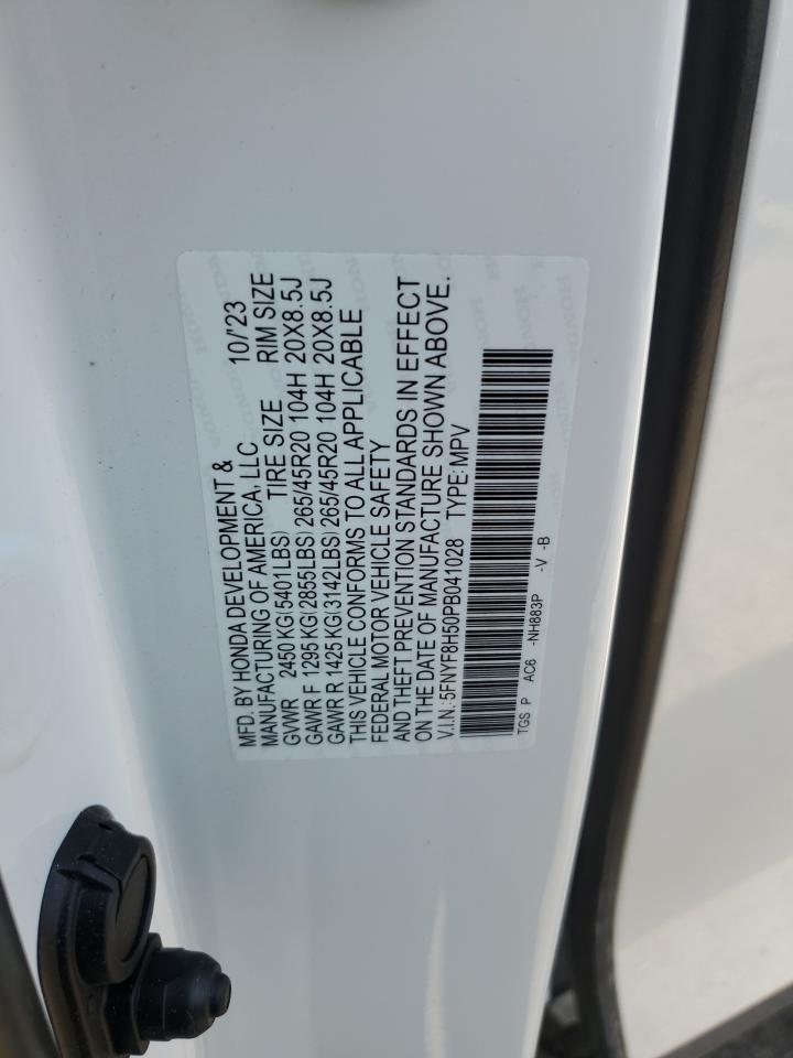 2023 Honda Passport Exl VIN: 5FNYF8H50PB041028 Lot: 63784515