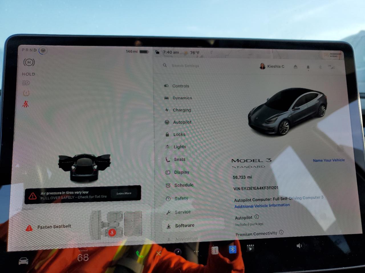 2019 Tesla Model 3 VIN: 5YJ3E1EA4KF311201 Lot: 64285945