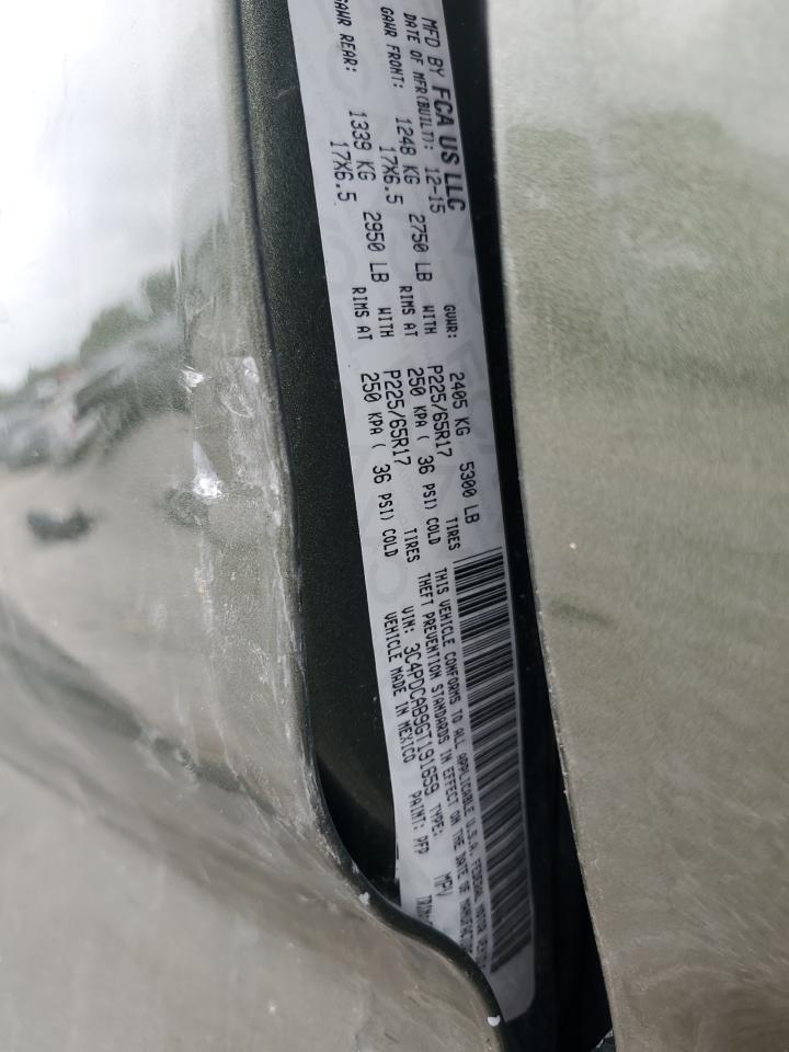 2016 Dodge Journey Se VIN: 3C4PDCAB9GT191659 Lot: 64428545