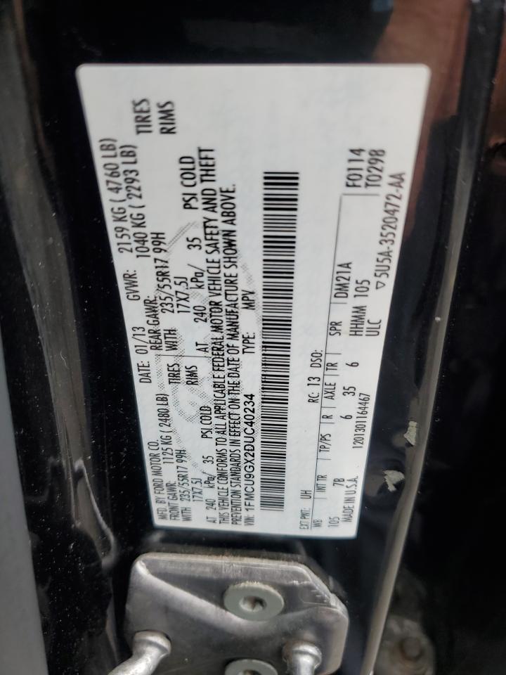 2013 Ford Escape Se VIN: 1FMCU9GX2DUC40234 Lot: 65412915