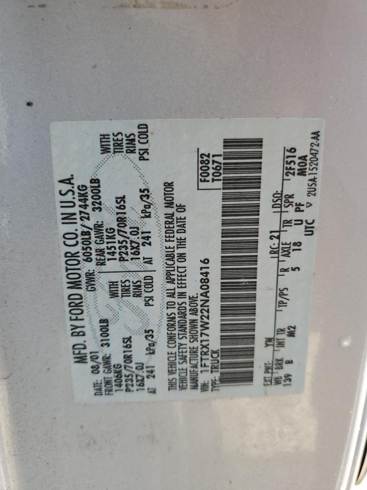 1FTRX17W22NA08416 2002 Ford F150