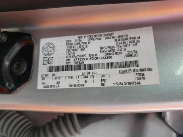 2016 FORD F150 SUPERCREW  