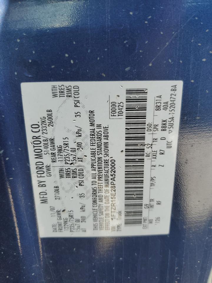 2008 Ford Ranger Super Cab VIN: 1FTZR15E28PA52000 Lot: 65764445