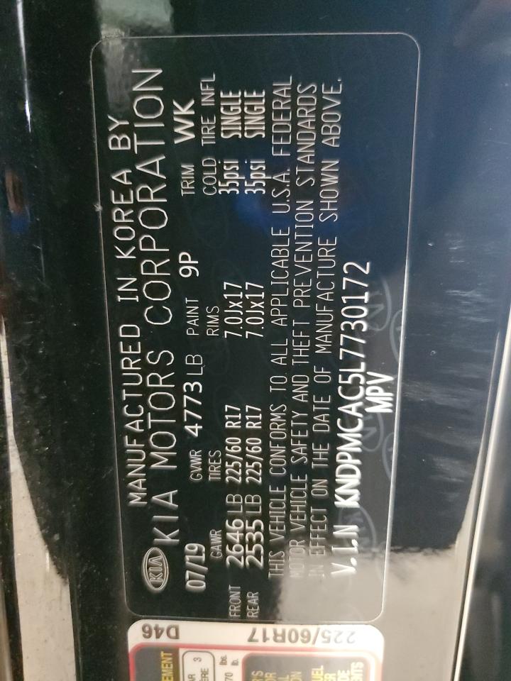 2020 Kia Sportage Lx VIN: KNDPMCAC5L7730172 Lot: 63769255