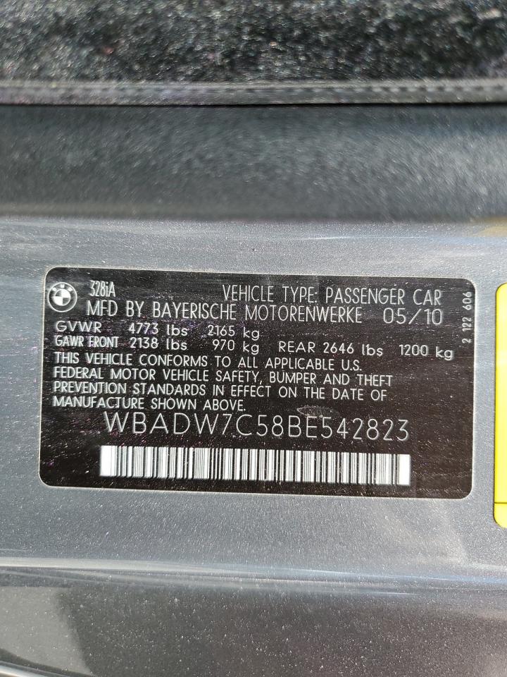 WBADW7C58BE542823 2011 BMW 328 I Sulev