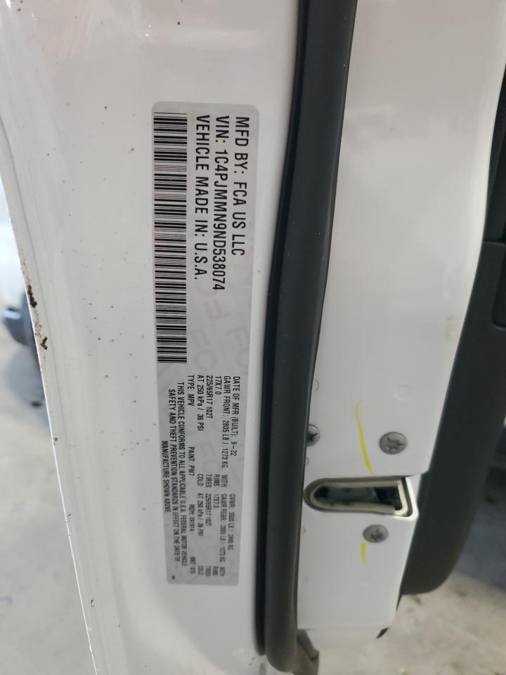 2022 Jeep Cherokee Latitude Lux VIN: 1C4PJMMN9ND538074 Lot: 63285645