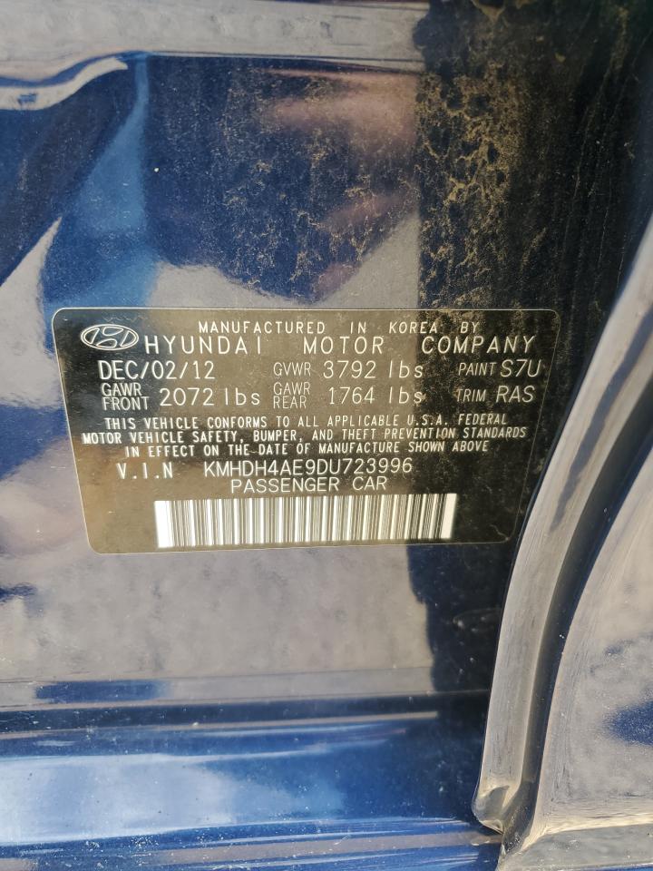 2013 Hyundai Elantra Gls VIN: KMHDH4AE9DU723996 Lot: 65016385